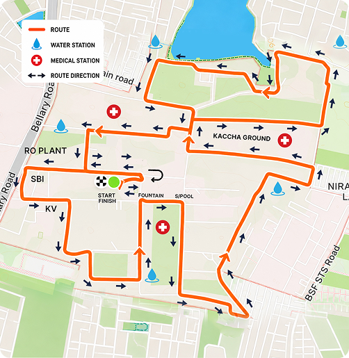 10K Chandigarh race route map